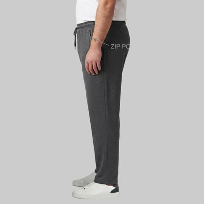 Charcoal Elastic Waist Jersey Trouser  PSM-11363