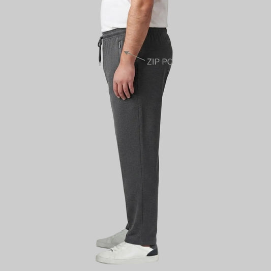 Charcoal Elastic Waist Jersey Trouser  PSM-11363
