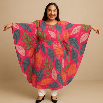 Tropical Breeze Plus Size Kaftan-PSW-9421