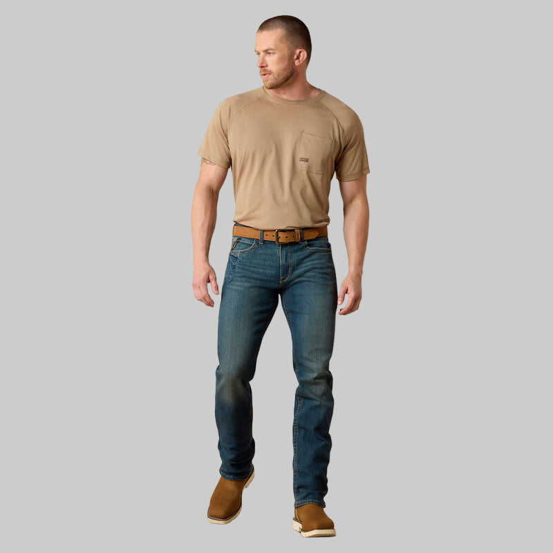 Ironside DuraStretch Stackable Straight Leg Jeans — tough work denim, straight fit, stacks over boots, utility knife pocket