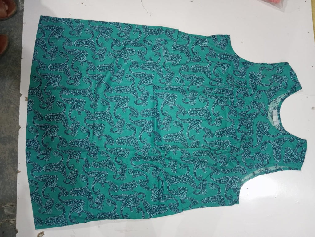 Waterfall Paisley Sleeveless Lounger | Plus Size - PSW-6740
