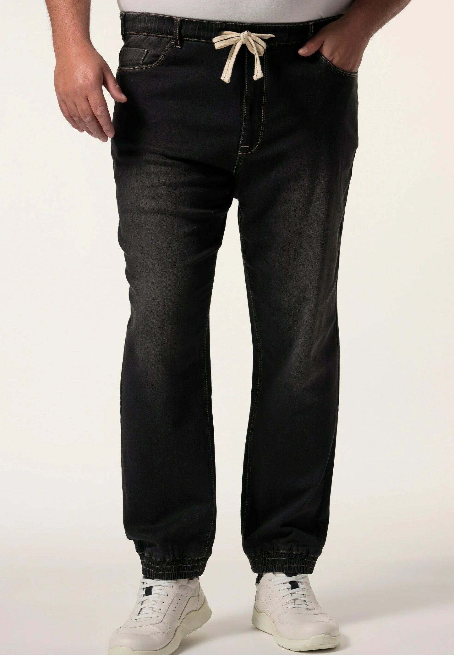 BlackEase Drawstring Denim Joggers Pent PSM-10499