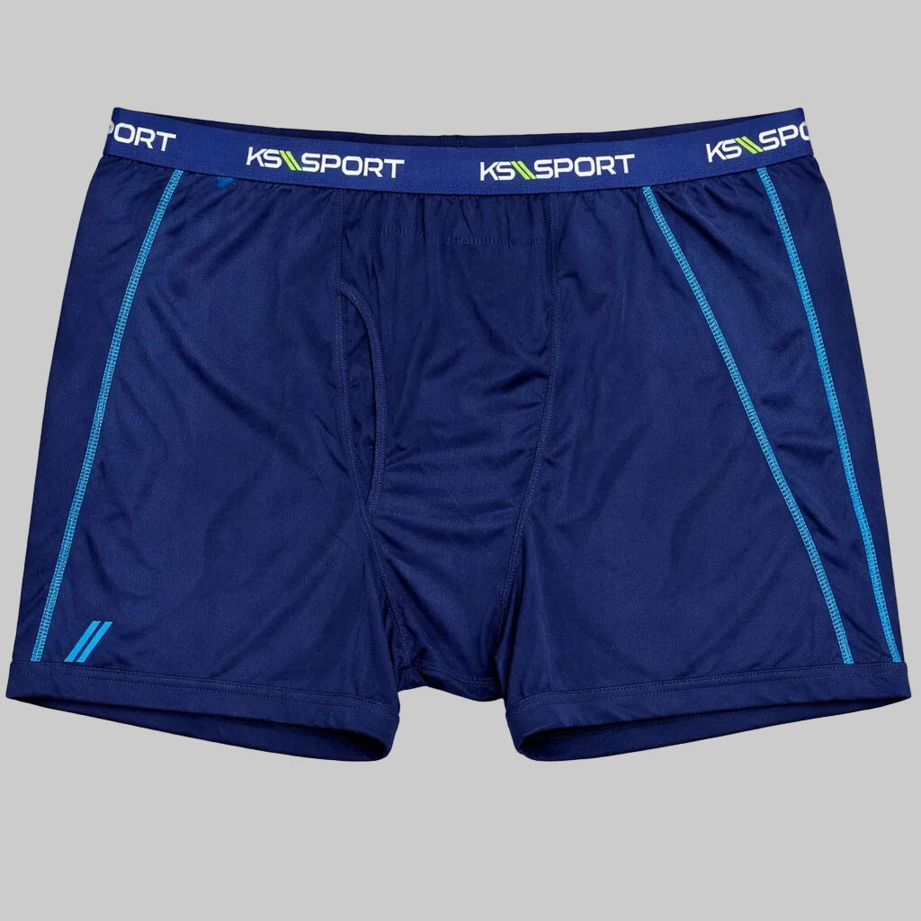 Kit Boxer Blue Navy Blue Performance Boxer | Breathable Active Comfort Wear – Plus Size