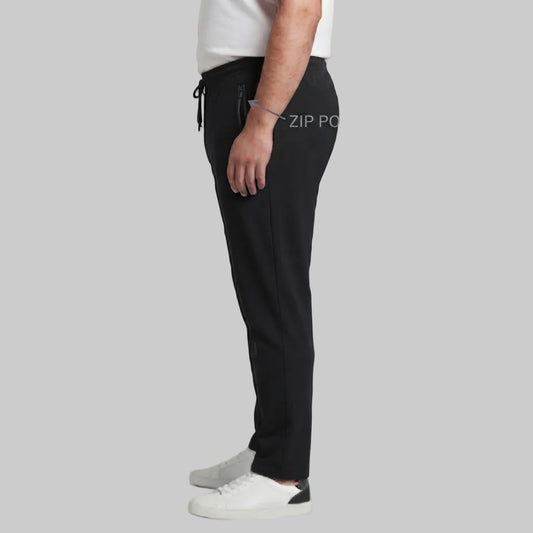 Black Elastic Waist Jersey Trouser  PSM-11362