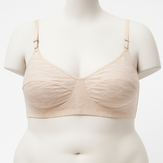 Skin Print Plus Size Wireless Bra PSW-9743