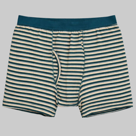 Forest Green Striped Soft Knit Boxer PSM-10481