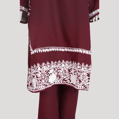 Aarzoo Dhanak Embroidered 3-Piece Suit PSW-10398