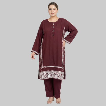 Aarzoo Dhanak Embroidered 3-Piece Suit PSW-10398