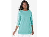 Aqua Sea Medallion Boatneck Tunic PSW-6917