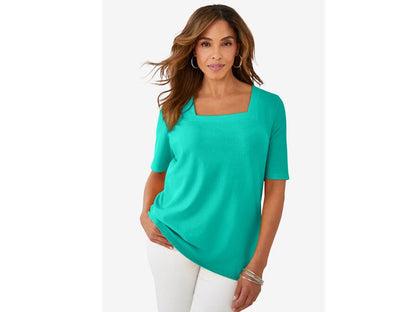 Aqua Sea Square Neck T-Shirt PSW-6504