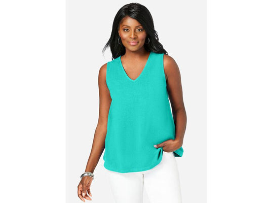 Aqua Sea V Neck Tank PSW-6589