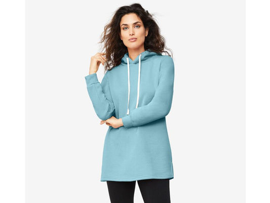 Aqua Sky Hooded Sweatshirt Tunic PSW-7582