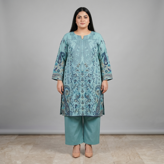 Aqua Breeze Ornate Lawn 2-Piece Printed Suit PSW-11173