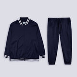 Athleisure Edge Navy Plus-Size Tracksuit PSM-8806