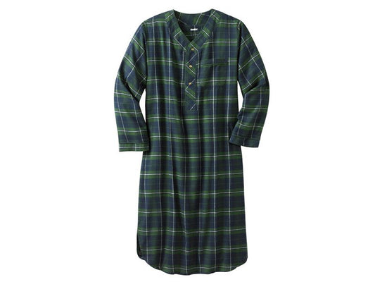 Balsam Plaid Flannel Nightshirt PSM-6487