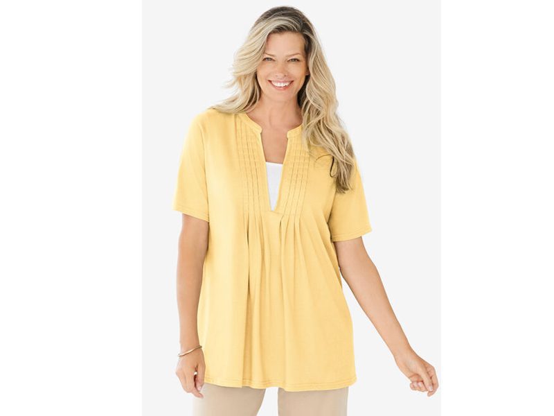 Banana Layer Look Elbow Sleeve T-Shirt PSW-6467