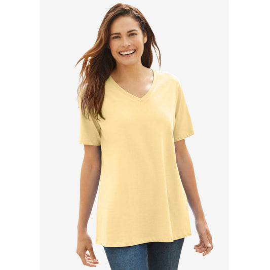 Banana Perfect Short-Sleeve V-Neck Tee PSW-7919