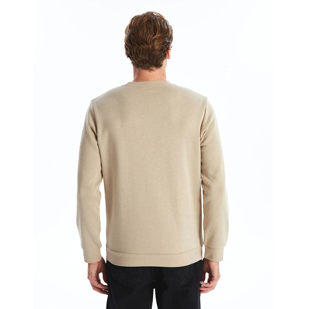 Beige Big Size Crewneck Sweatshirt PSM-8922