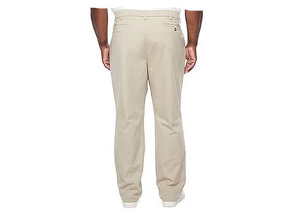 Beige Big Size Wrinkle Free Temp Flex Cotton Pants PSM-8833