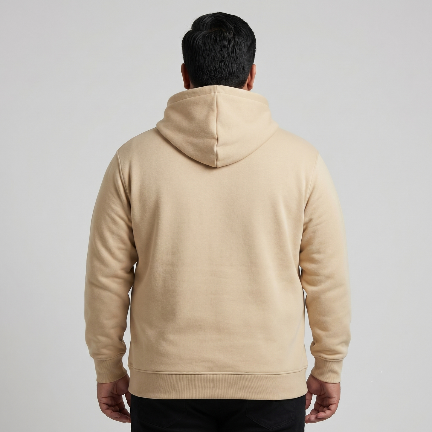 Beige Fleece Pullover Hoodie PSM-10378