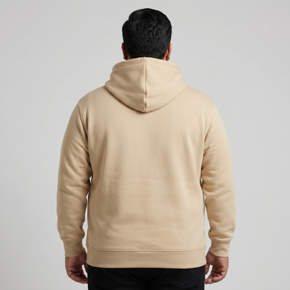 Beige Fleece Pullover Hoodie PSM-10378