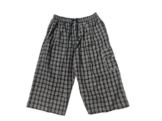 Pack Of 2 Cotton Mulitcolor Check 3 Qtr Cargo Shorts PSM-7099