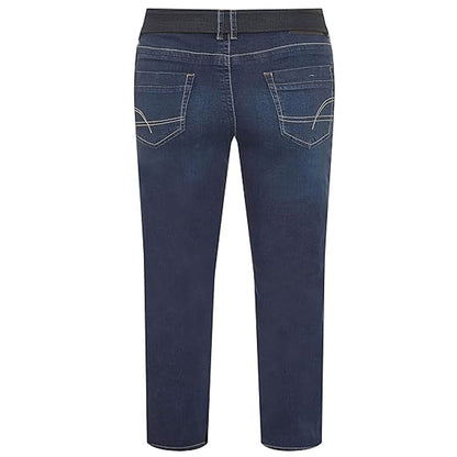 Big & Tall Washed Indigo Regular Fit Stretch Jeans PSM-8555