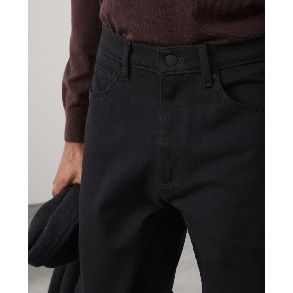 Men’s Black 360 Flex Straight Fit Jeans — stretch denim, mid-rise, straight leg, front studio view