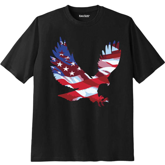 Black Americana Eagle Graphic T-Shirt – Front View with Bold Eagle Print