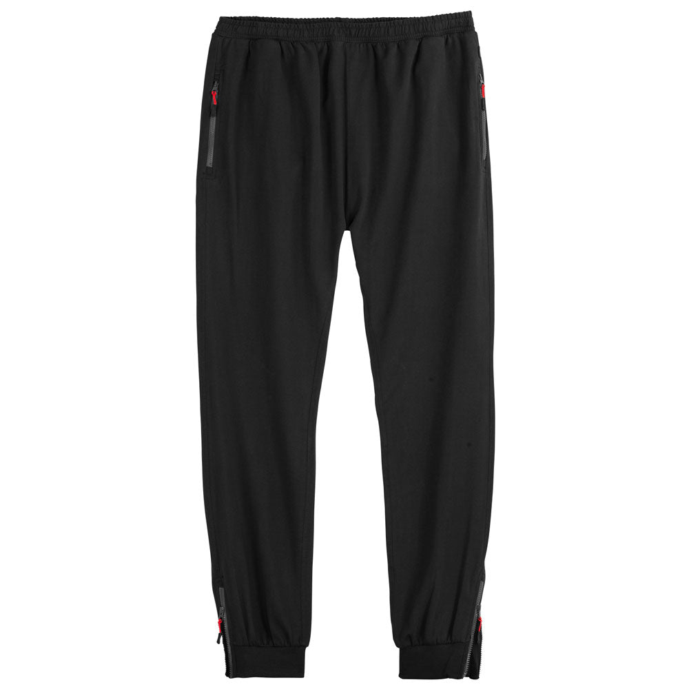 Black Athletic Fit Zipper Cuff Sweatpants PSM-8690