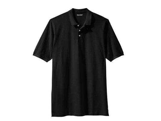 Black Pique Big & Tall Polo Shirt PSM-3659