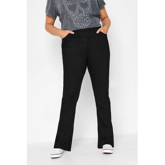 Black Curve Bootcut Fit Stretch Jeans PSW-7987