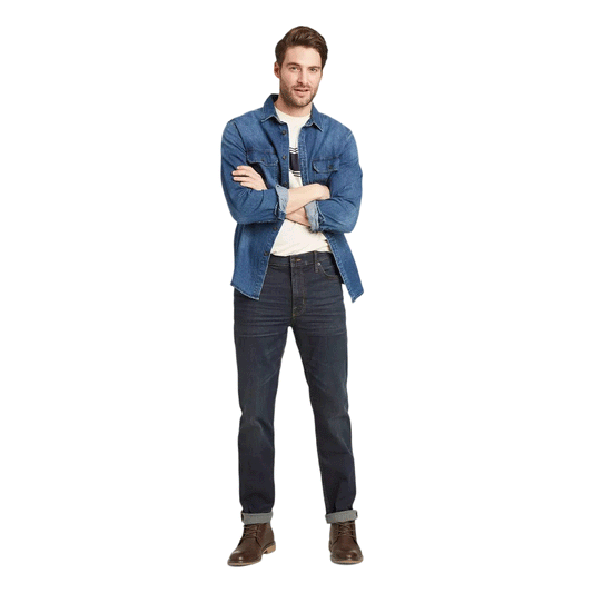 Black Dark Wash Slim Fit Plus Size Jeans PSM-9267