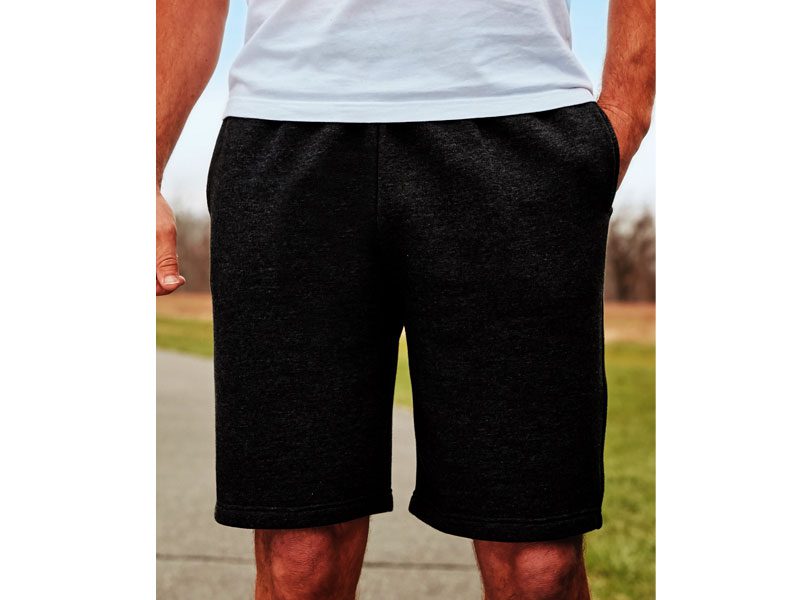 Black Comfort Fleece Big Size Shorts PSM-3946