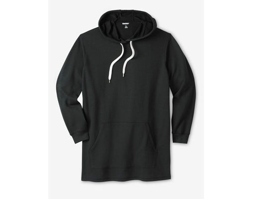 Black Fleece Long Length Pullover Hoodie PSM-5184