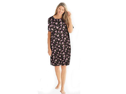 Random Color Plus Size Women Short Sleeve Sleepshirt  PSW-4770