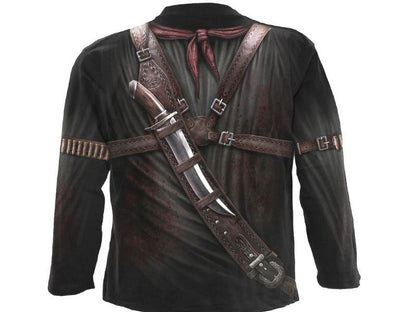 Black Holster Wrap Long Sleeve T-Shirt PSM-7012