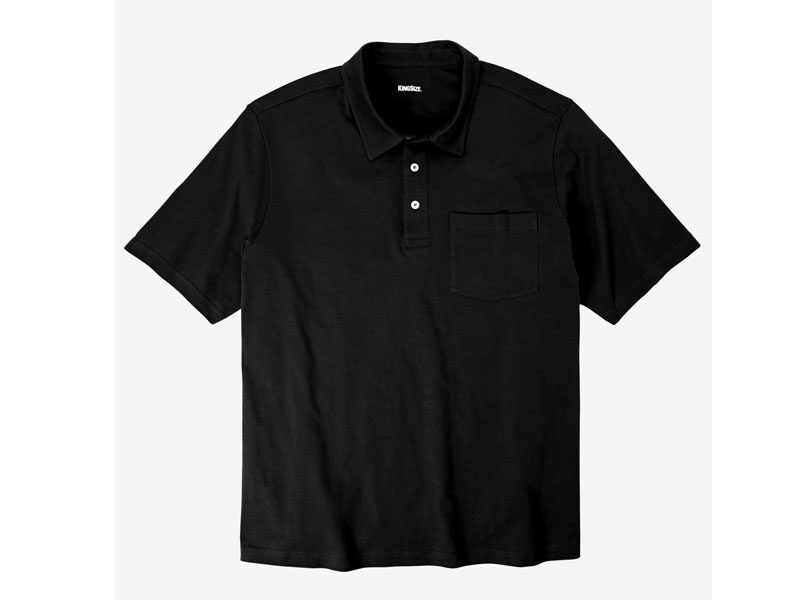 Black Jersey Big & Tall Polo Shirt PSM-3574