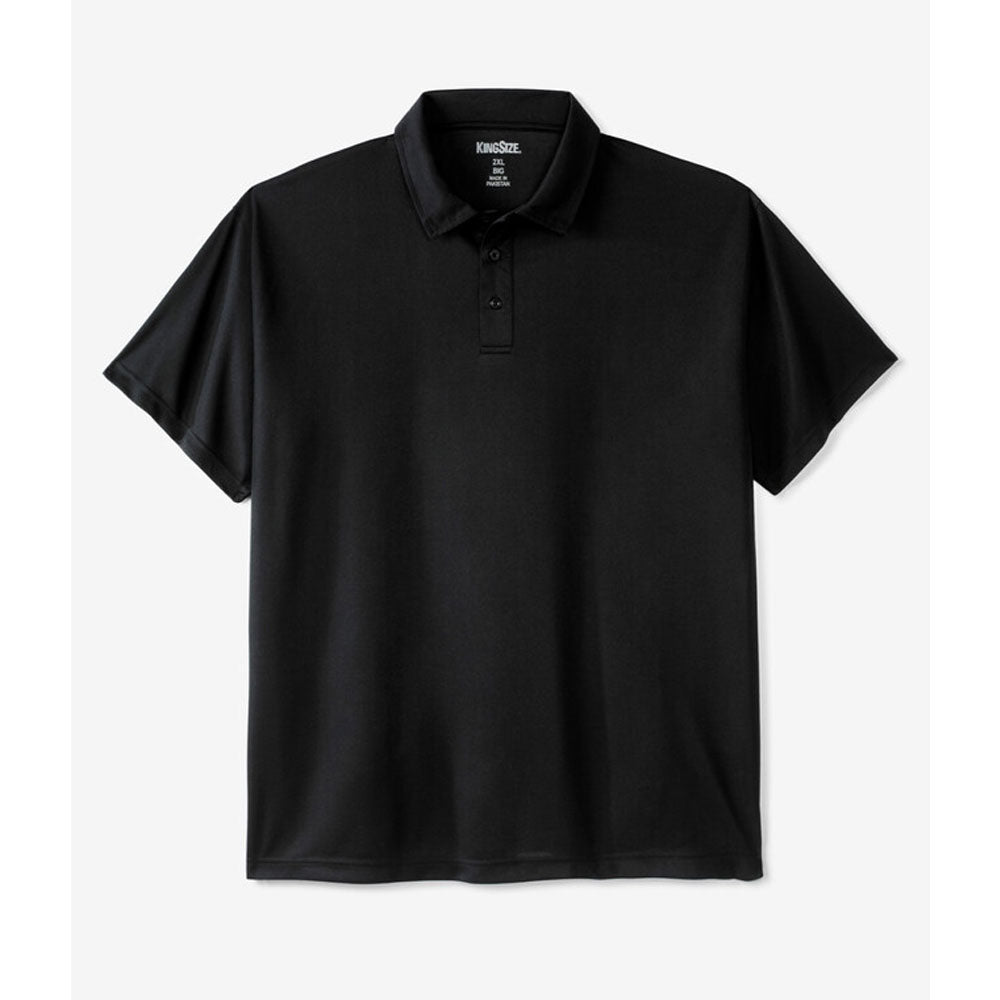 Black Mesh Moisture Wicking Polo Shirt PSM-8254