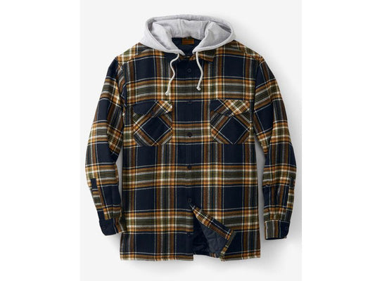 Black Plaid Without Hood Shirt Jacket PSM-6595