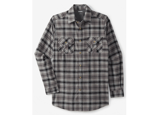 Black Plaid Holiday Plaid B Grade Flannel Shirt PSM-7556B