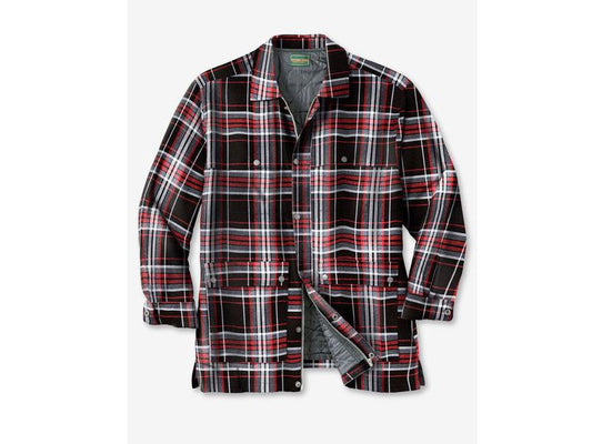 Black Plaid Renegade Shirt Zipper B Grade Jacket PSM-6579B