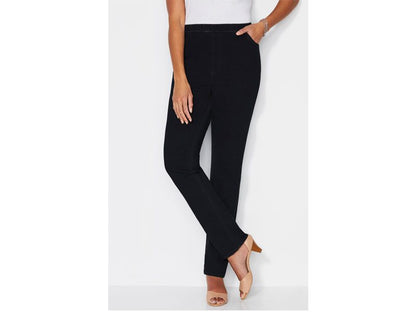 Black French Terry Plus Size Women Jeans PSW-5137