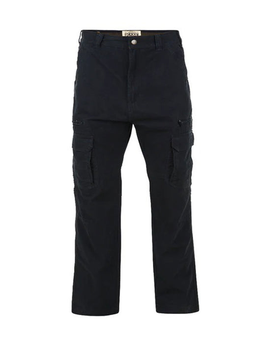 Black Relaxed Fit Cotton Cargo Pant PSM-8979