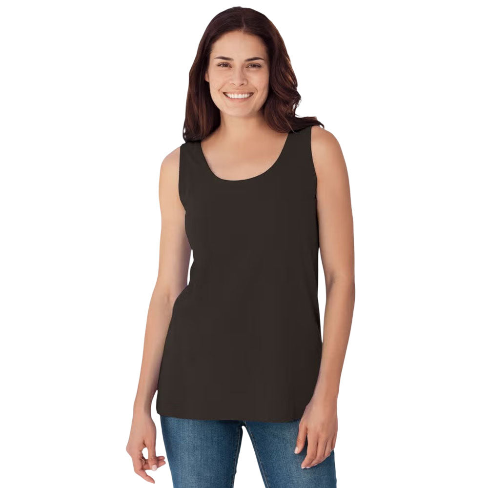 Black Scoop Neck Tank – Basic Sleeveless Knit Top