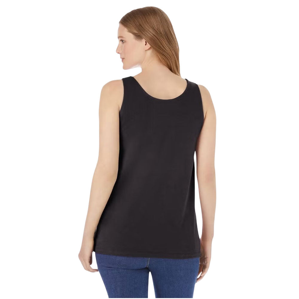 Black Scoop Neck Tank – Basic Sleeveless Knit Top