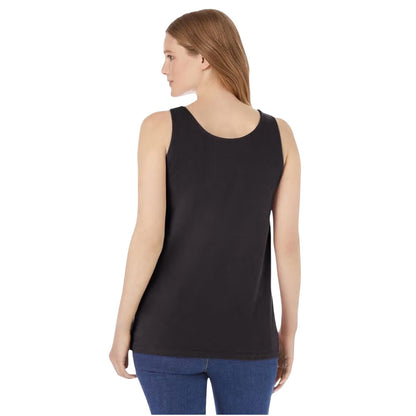 Black Scoop Neck Tank – Basic Sleeveless Knit Top