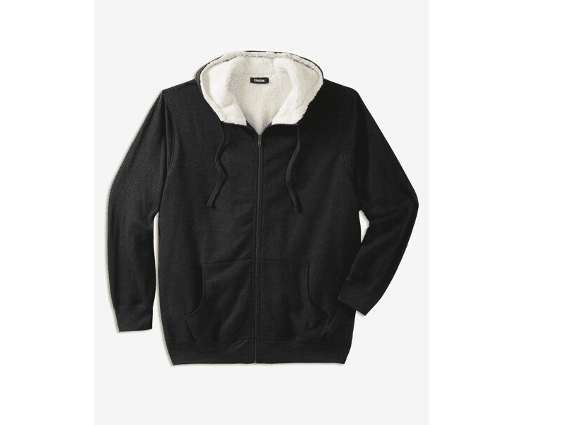 Black Big and Tall Size Sherpa B Grade Hoodie PSM-7489B