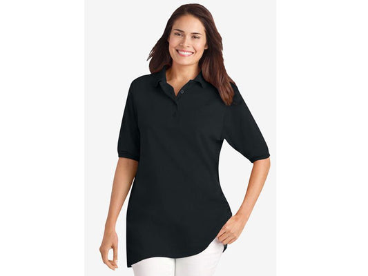 Black Short Sleeve Polo T-Shirt PSW-7241