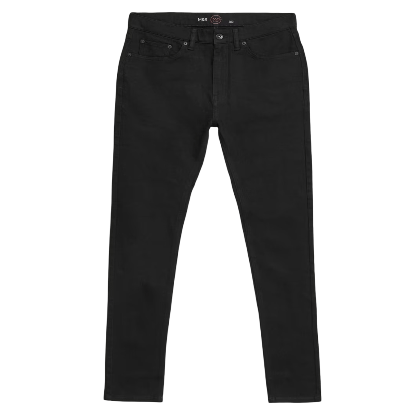 Black Skinny Fit Flex Stretch Plus Size Jeans PSM-9262